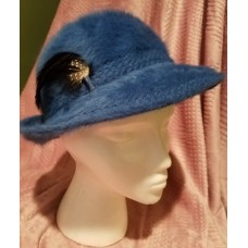 Vintage Kangol Mujer&apos;s Fugora Miriam Fur Teal Blue Hat 21 inch inner measure   eb-45612378